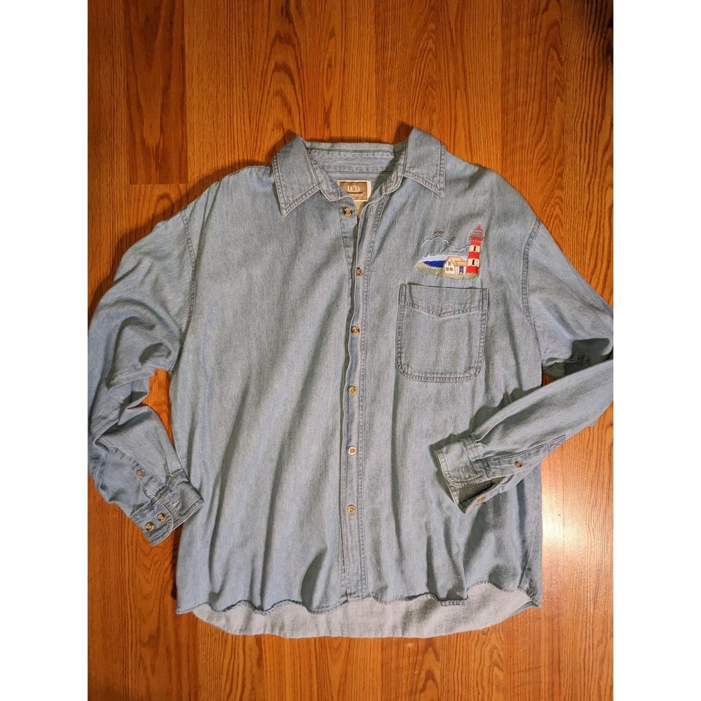 Vintage Light Denim Button-Up